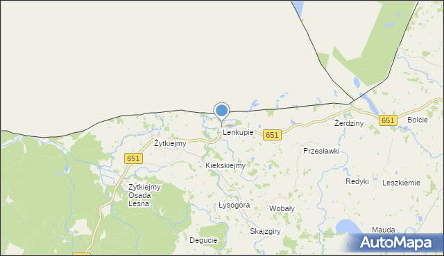 mapa Lenkupie, Lenkupie na mapie Targeo