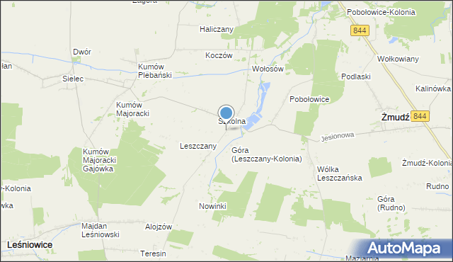 mapa Leszczany-Kolonia, Leszczany-Kolonia na mapie Targeo