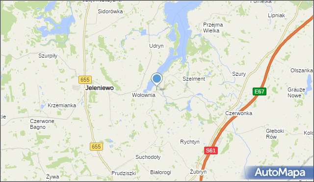 mapa Leszczewo, Leszczewo gmina Jeleniewo na mapie Targeo