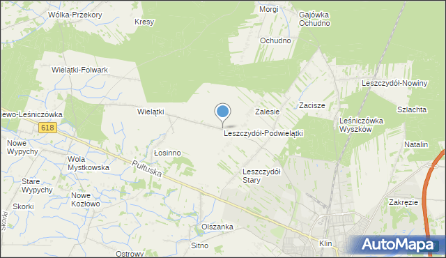 mapa Leszczydół-Podwielątki, Leszczydół-Podwielątki na mapie Targeo