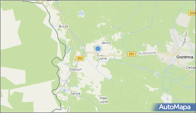 mapa Lipna, Lipna gmina Przewóz na mapie Targeo