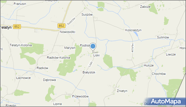 mapa Liski, Liski gmina Dołhobyczów na mapie Targeo