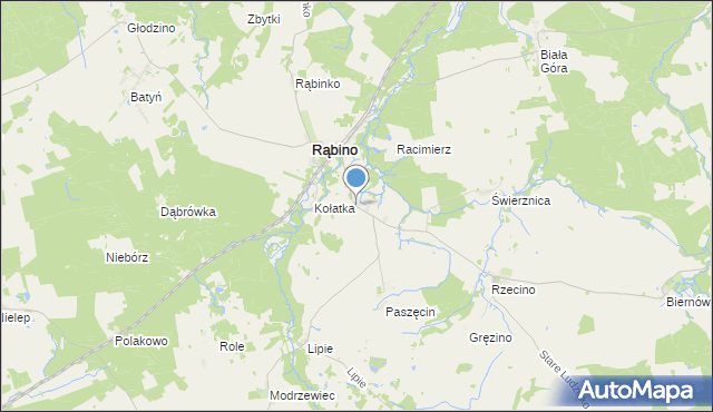 mapa Liskowo, Liskowo gmina Rąbino na mapie Targeo