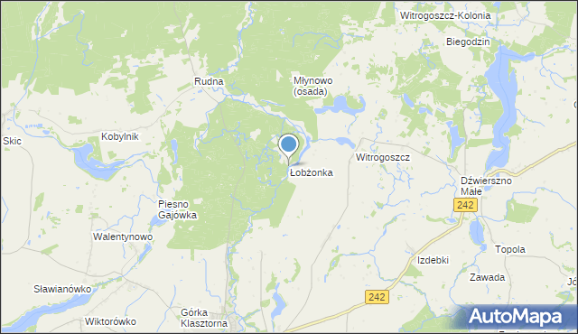 mapa Łobżonka, Łobżonka na mapie Targeo