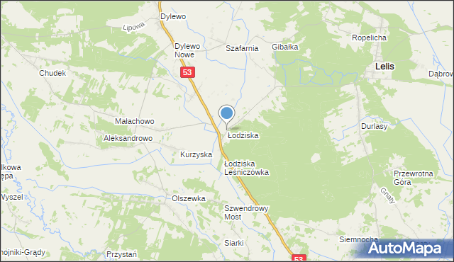 mapa Łodziska, Łodziska na mapie Targeo