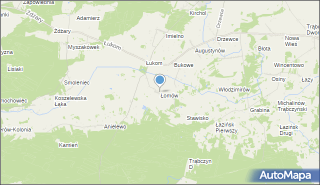 mapa Łomów, Łomów na mapie Targeo
