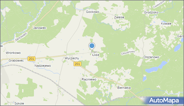 mapa Łoża, Łoża na mapie Targeo