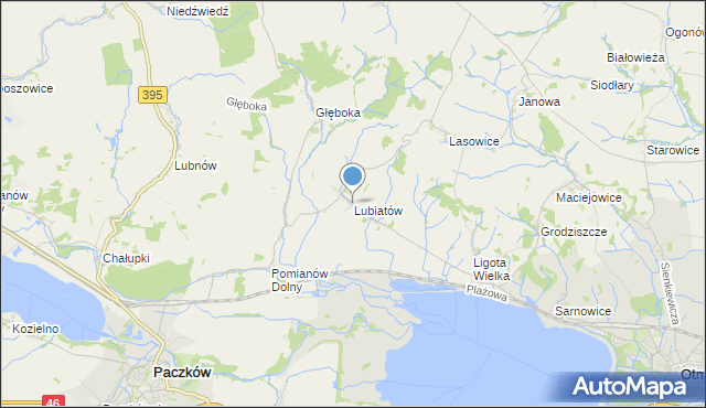 mapa Lubiatów, Lubiatów gmina Otmuchów na mapie Targeo