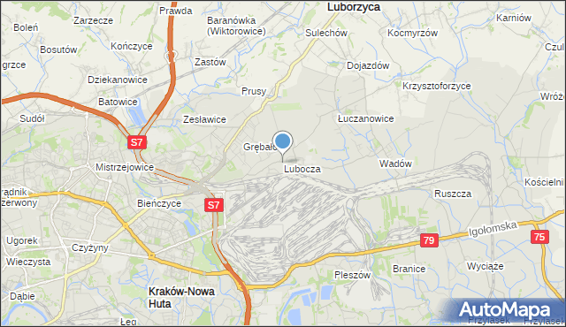 mapa Lubocza, Lubocza na mapie Targeo