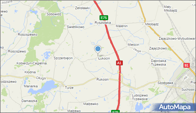 mapa Łukocin, Łukocin na mapie Targeo