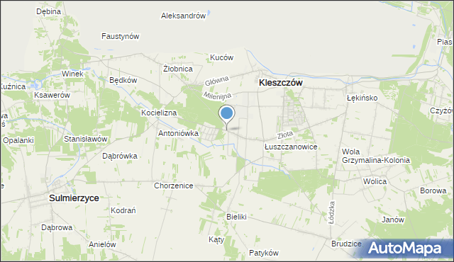 mapa Łuszczanowice-Kolonia, Łuszczanowice-Kolonia na mapie Targeo