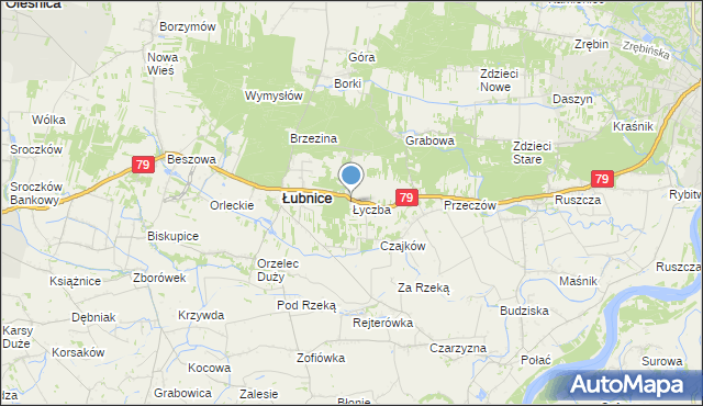 mapa Łyczba, Łyczba na mapie Targeo