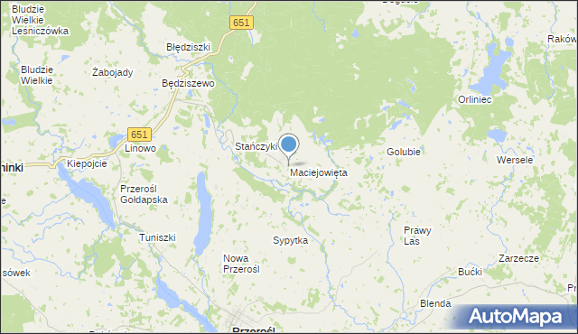 mapa Maciejowięta, Maciejowięta na mapie Targeo