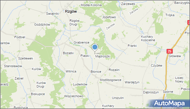 mapa Mądroszki, Mądroszki na mapie Targeo