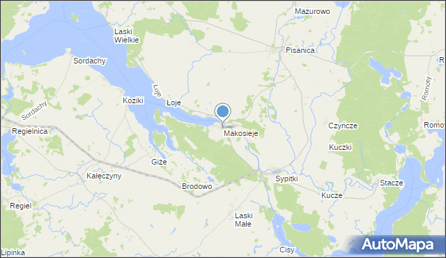 mapa Makosieje, Makosieje na mapie Targeo