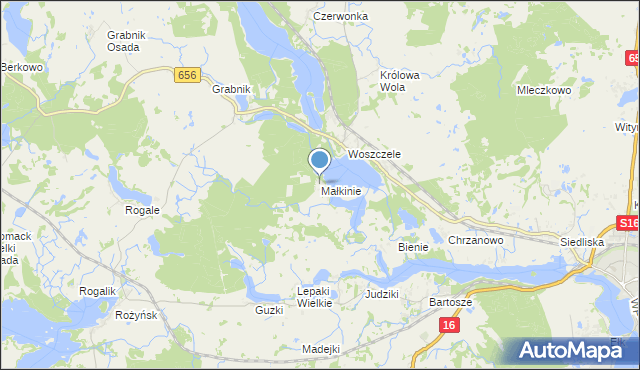 mapa Małkinie, Małkinie na mapie Targeo