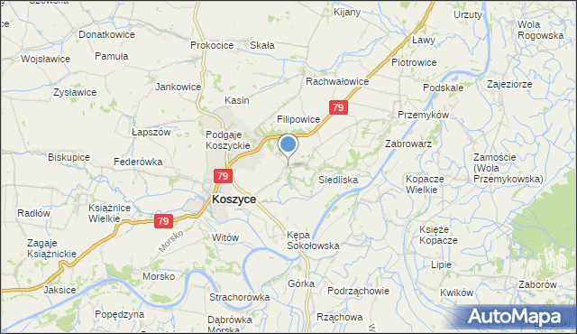 mapa Malkowice, Malkowice gmina Koszyce na mapie Targeo