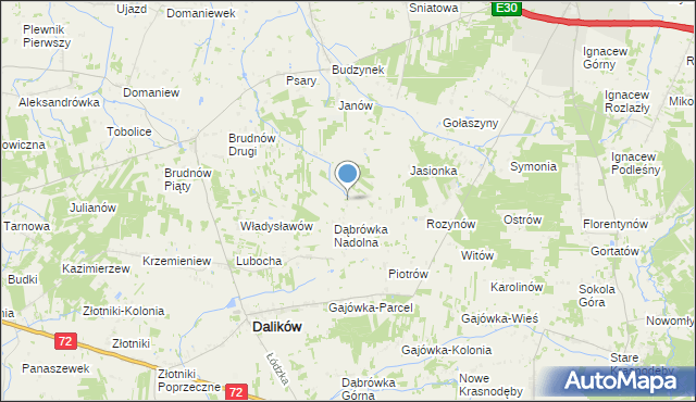 mapa Marcinów, Marcinów gmina Dalików na mapie Targeo