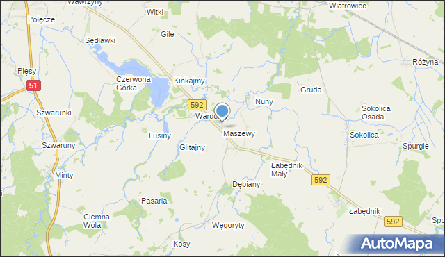 mapa Maszewy, Maszewy na mapie Targeo