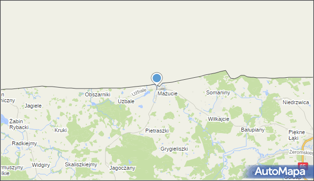 mapa Mażucie, Mażucie na mapie Targeo