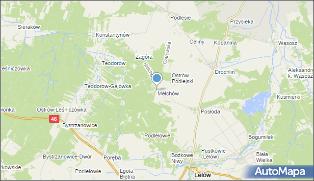 mapa Mełchów, Mełchów na mapie Targeo
