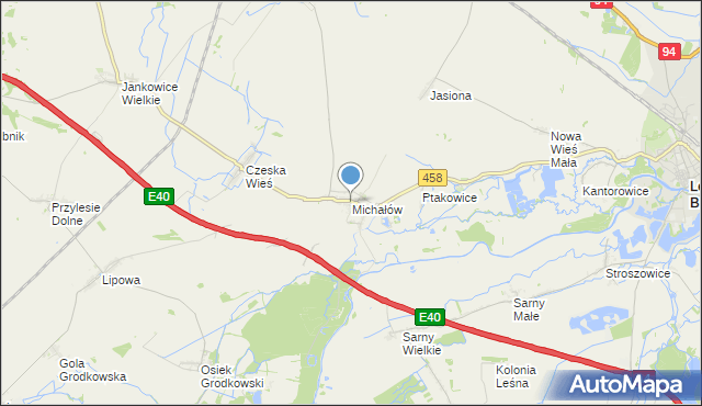 mapa Michałów, Michałów gmina Olszanka na mapie Targeo