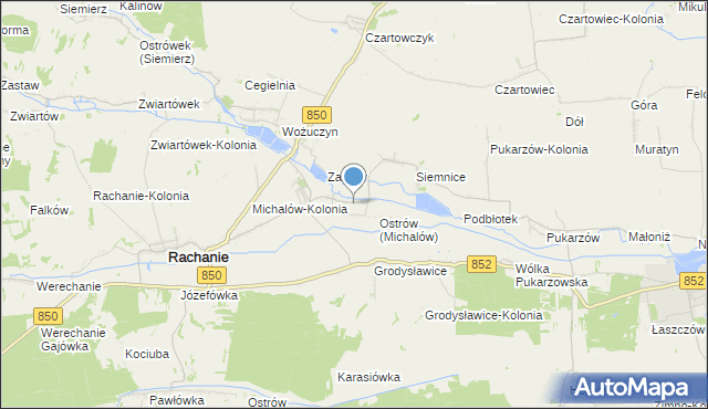 mapa Michalów, Michalów gmina Rachanie na mapie Targeo