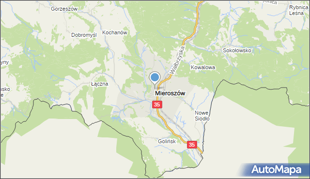 mapa Mieroszów, Mieroszów na mapie Targeo