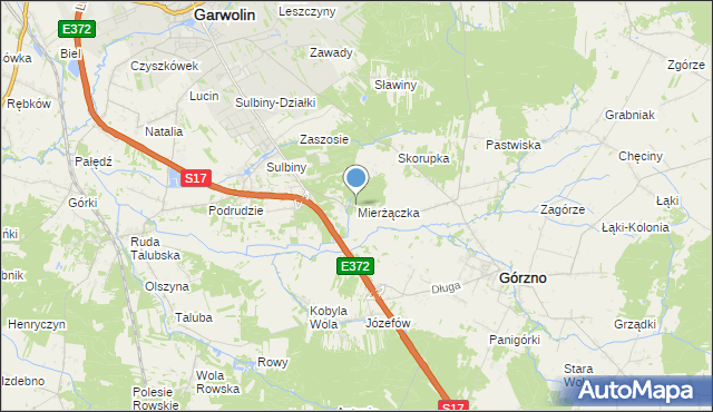 mapa Mierżączka, Mierżączka na mapie Targeo