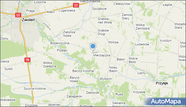 mapa Mierziączka, Mierziączka na mapie Targeo