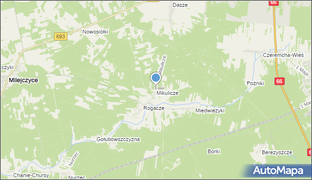 mapa Mikulicze, Mikulicze na mapie Targeo