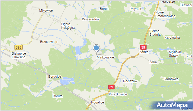 mapa Minkowskie, Minkowskie na mapie Targeo