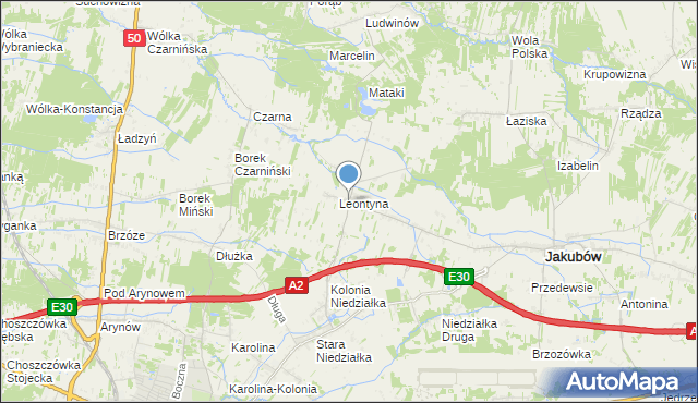 mapa Mistów, Mistów na mapie Targeo