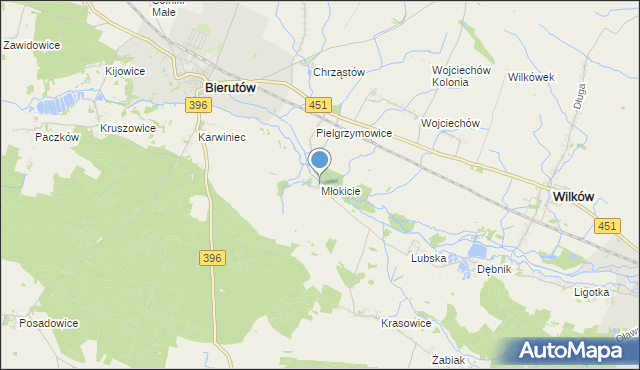 mapa Młokicie, Młokicie na mapie Targeo