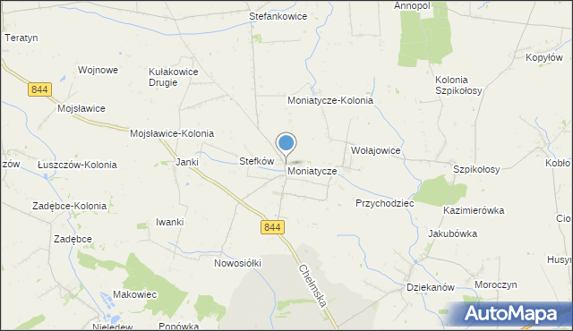 mapa Moniatycze, Moniatycze na mapie Targeo