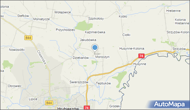 mapa Moroczyn, Moroczyn na mapie Targeo