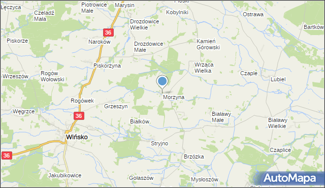 mapa Morzyna, Morzyna na mapie Targeo