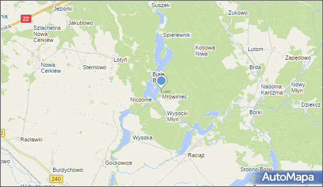 mapa Mrowiniec, Mrowiniec na mapie Targeo