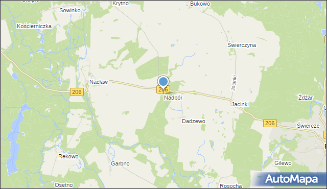 mapa Nadbór, Nadbór na mapie Targeo