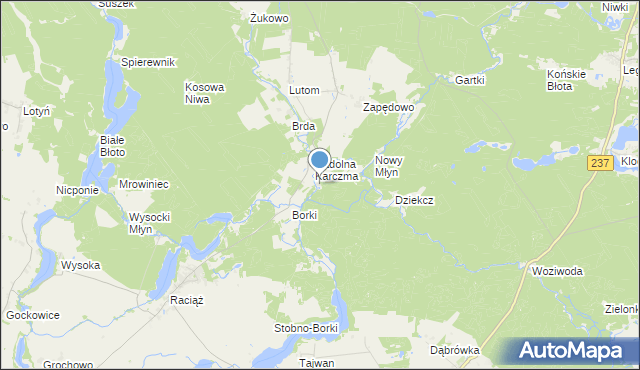 mapa Nadolnik, Nadolnik gmina Tuchola na mapie Targeo