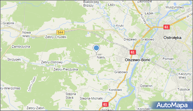 mapa Nakły, Nakły na mapie Targeo