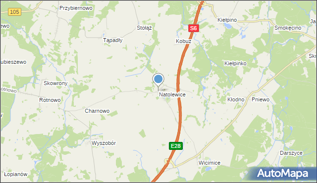 mapa Natolewice, Natolewice na mapie Targeo