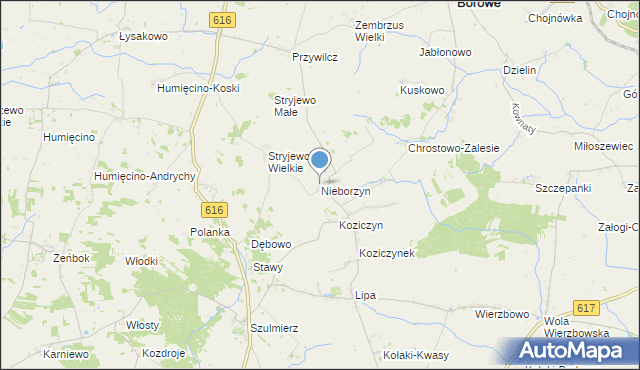 mapa Nieborzyn, Nieborzyn gmina Grudusk na mapie Targeo