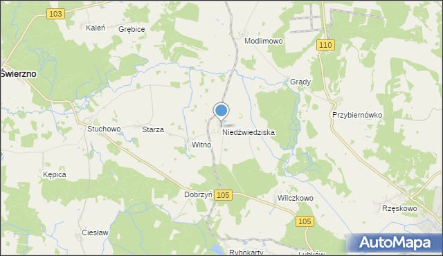 mapa Niedźwiedziska, Niedźwiedziska na mapie Targeo