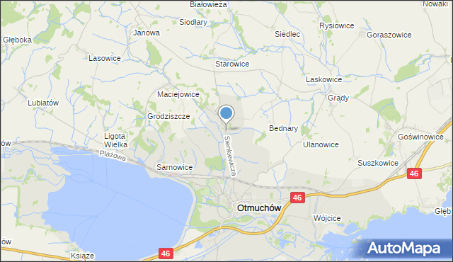 mapa Nieradowice, Nieradowice na mapie Targeo