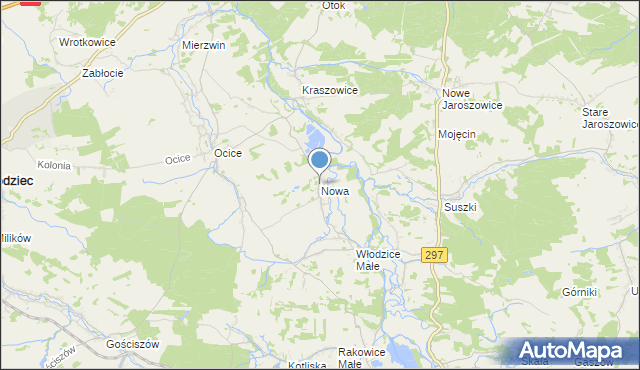 mapa Nowa, Nowa gmina Bolesławiec na mapie Targeo