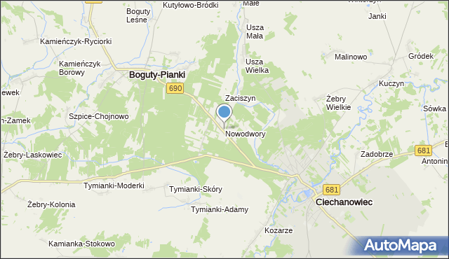 mapa Nowodwory, Nowodwory na mapie Targeo
