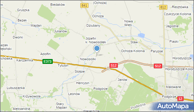 mapa Nowosiółki-Kolonia, Nowosiółki-Kolonia na mapie Targeo