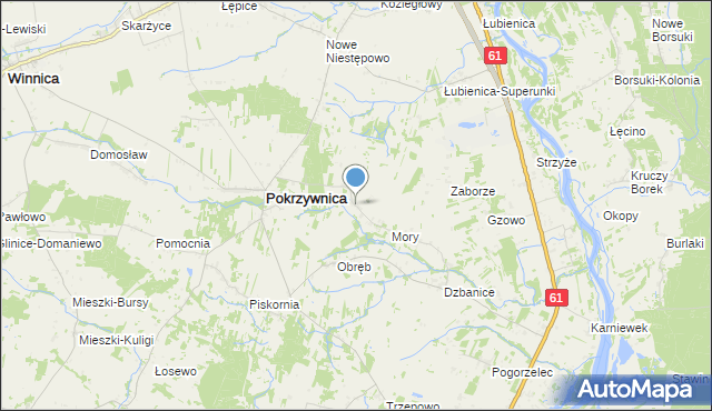 mapa Obrębek, Obrębek na mapie Targeo