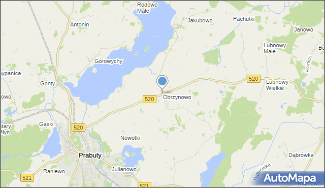 mapa Obrzynowo, Obrzynowo na mapie Targeo